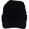 imageCC Toddler Trendy Warm Oversized Chunky Soft Oversized Ribbed Slouchy Knit Hat with Visor BrimBlack