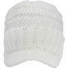 imageCC Toddler Trendy Warm Oversized Chunky Soft Oversized Ribbed Slouchy Knit Hat with Visor BrimIvory