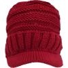 imageCC Toddler Trendy Warm Oversized Chunky Soft Oversized Ribbed Slouchy Knit Hat with Visor BrimRed