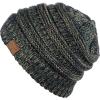 imageCC Trendy Warm Chunky Soft Stretch Cable Knit Beanie3 Tone Olive