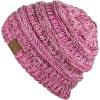 imageCC Trendy Warm Chunky Soft Stretch Cable Knit Beanie3 Tone Pink
