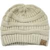 imageCC Trendy Warm Chunky Soft Stretch Cable Knit BeanieBeige