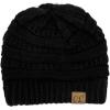 imageCC Trendy Warm Chunky Soft Stretch Cable Knit BeanieBlack