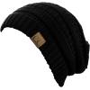 imageCC Trendy Warm Chunky Soft Stretch Cable Knit BeanieBlack