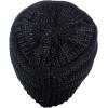 imageCC Trendy Warm Chunky Soft Stretch Cable Knit BeanieBlack Metallic