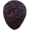 imageCC Trendy Warm Chunky Soft Stretch Cable Knit BeanieBlack Multi