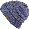 imageCC Trendy Warm Chunky Soft Stretch Cable Knit BeanieBluePurpleGray