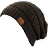 imageCC Trendy Warm Chunky Soft Stretch Cable Knit BeanieBrown