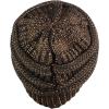 imageCC Trendy Warm Chunky Soft Stretch Cable Knit BeanieBrown Metallic