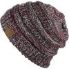 imageCC Trendy Warm Chunky Soft Stretch Cable Knit BeanieBurgOliveGray