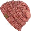 imageCC Trendy Warm Chunky Soft Stretch Cable Knit BeanieBurgPeachBeige