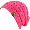 imageCC Trendy Warm Chunky Soft Stretch Cable Knit BeanieCandy Pink