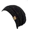 imageCC Trendy Warm Chunky Soft Stretch Cable Knit BeanieConfetti Black