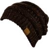 imageCC Trendy Warm Chunky Soft Stretch Cable Knit BeanieConfetti Brown