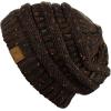 imageCC Trendy Warm Chunky Soft Stretch Cable Knit BeanieConfetti Brown