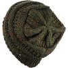 imageCC Trendy Warm Chunky Soft Stretch Cable Knit BeanieConfetti Dark Olive
