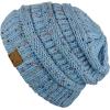 imageCC Trendy Warm Chunky Soft Stretch Cable Knit BeanieConfetti Denim
