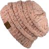 imageCC Trendy Warm Chunky Soft Stretch Cable Knit BeanieConfetti Indi Pink