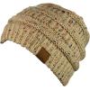 imageCC Trendy Warm Chunky Soft Stretch Cable Knit BeanieConfetti Latte