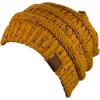 imageCC Trendy Warm Chunky Soft Stretch Cable Knit BeanieConfetti Mustard