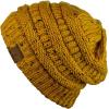 imageCC Trendy Warm Chunky Soft Stretch Cable Knit BeanieConfetti Mustard