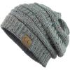 imageCC Trendy Warm Chunky Soft Stretch Cable Knit BeanieConfetti Natural Gray