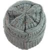 imageCC Trendy Warm Chunky Soft Stretch Cable Knit BeanieConfetti Natural Gray