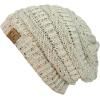 imageCC Trendy Warm Chunky Soft Stretch Cable Knit BeanieConfetti Oatmeal