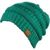 imageCC Trendy Warm Chunky Soft Stretch Cable Knit BeanieConfetti Sea Green