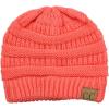 imageCC Trendy Warm Chunky Soft Stretch Cable Knit BeanieCoral