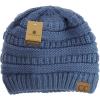 imageCC Trendy Warm Chunky Soft Stretch Cable Knit BeanieDark Denim