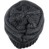 imageCC Trendy Warm Chunky Soft Stretch Cable Knit BeanieDk Melange Gray Metallic