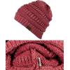 imageCC Trendy Warm Chunky Soft Stretch Cable Knit BeanieDk Rose Metallic