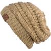 imageCC Trendy Warm Chunky Soft Stretch Cable Knit BeanieGold