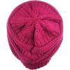 imageCC Trendy Warm Chunky Soft Stretch Cable Knit BeanieHot Pink