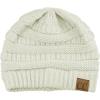 imageCC Trendy Warm Chunky Soft Stretch Cable Knit BeanieIvory