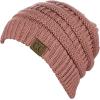 imageCC Trendy Warm Chunky Soft Stretch Cable Knit BeanieMauve