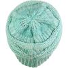 imageCC Trendy Warm Chunky Soft Stretch Cable Knit BeanieMint Metallic
