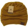imageCC Trendy Warm Chunky Soft Stretch Cable Knit BeanieMustard