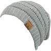 imageCC Trendy Warm Chunky Soft Stretch Cable Knit BeanieNatural Grey