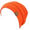 imageCC Trendy Warm Chunky Soft Stretch Cable Knit BeanieNeon Orange