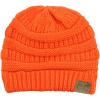 imageCC Trendy Warm Chunky Soft Stretch Cable Knit BeanieNeon Orange