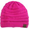 imageCC Trendy Warm Chunky Soft Stretch Cable Knit BeanieNeon Pink