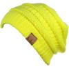 imageCC Trendy Warm Chunky Soft Stretch Cable Knit BeanieNeon Yellow