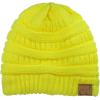 imageCC Trendy Warm Chunky Soft Stretch Cable Knit BeanieNeon Yellow