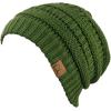 imageCC Trendy Warm Chunky Soft Stretch Cable Knit BeanieOlive