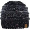 imageCC Trendy Warm Chunky Soft Stretch Cable Knit BeanieOmbre Black