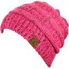 imageCC Trendy Warm Chunky Soft Stretch Cable Knit BeanieOmbre Bubblegum Pink