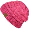 imageCC Trendy Warm Chunky Soft Stretch Cable Knit BeanieOmbre Bubblegum Pink