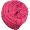 imageCC Trendy Warm Chunky Soft Stretch Cable Knit BeanieOmbre Bubblegum Pink
